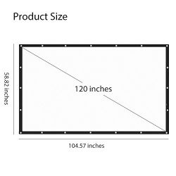 120 inch Outdoor Movie Screen PVC Fabric with Bag