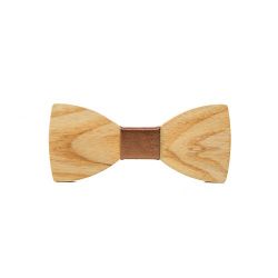 DURUI Handmade Customized Solid Wood Bow Tie Creative Wedding Wooden BowTie with Gift Box (Fraxinus+leather special)