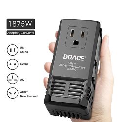 DOACE 1875W Universal Worldwide Travel Adapter and Converter