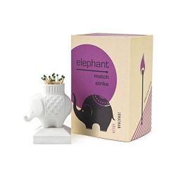 Jonathan Adler White Porcelain Match Strike Elephant