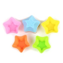 LetGoShop 24-Pcs Reusable Silicone Cake Molds Baking Molds Muffin Cups