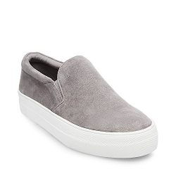 Steve Madden Women's Gills Fashion Sneaker, Grey Suede, 8.5 M US