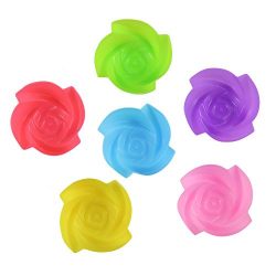LetGoShop 24-Pcs Reusable Silicone Cake Molds Baking Molds Muffin Cups
