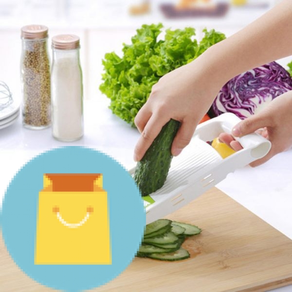 Hot 5 in 1 Multi-Function Plastic Vegetable Fruit Slicers Cutter