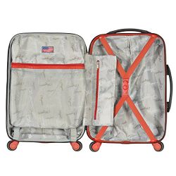 Olympia Apache Ii 21" Carry-on Spinner, Black+Red
