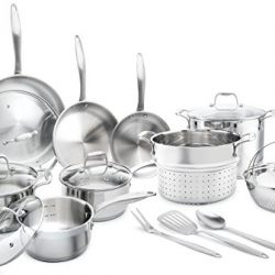 Elite 18/8 Stainless Steel 17-Piece Cookware Set By Famaid