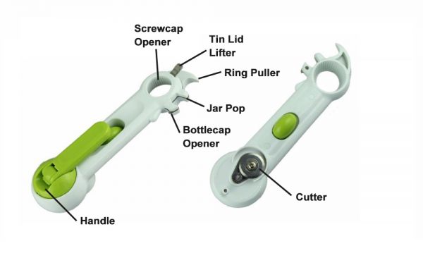 7 in 1 Universal Opener For Jars, Cans, Bottles