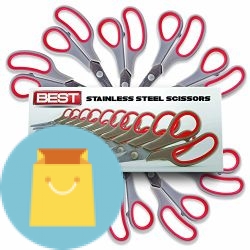 Best 8 Inch Stainless Steel Blade Scissors, Pack of 10