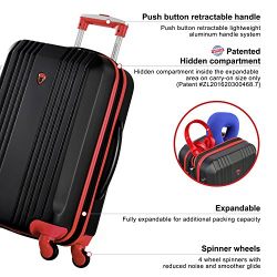 Olympia Apache Ii 21" Carry-on Spinner, Black+Red