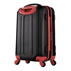 Olympia Apache Ii 21" Carry-on Spinner, Black+Red