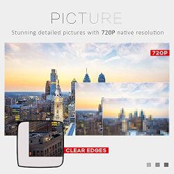 Crenova XPE680 720P HD Projector, Home Theater Multimedia Video Office Projector