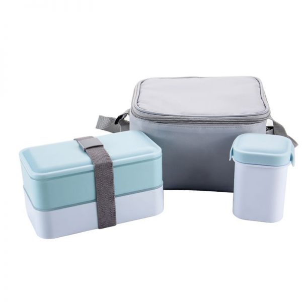 Japanese Lunch Box With Soup Mug Insulated Cooler Bag