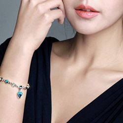 Kesaplan Bangle Blue Bracelets Valentine's Day Gift for Teen Girls