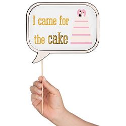 Wedding Photo Booth Props with Strike a Pose Sign - 31 Printed Pieces with Wooden Sticks