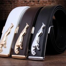 Luxury brand leather belt for men