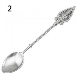 Vintage Royal Style Carved Small Coffee Spoon