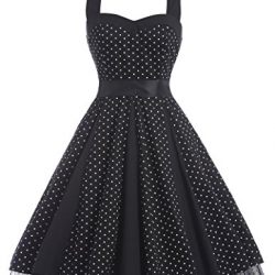 GRACE KARIN Women 50s Dress Halter Vintage Dresses