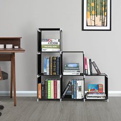 Storage Cube Closet Organizer Shelf 6-cube Cabinet Bookcase Black