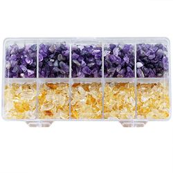 Chips Stone Crushed Pieces Crystal Quartz for Tumbling, Cabbing, Amethyst & Citrine