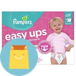 Pampers Easy Ups Training Pants Pull On Disposable Diapers for Girls Size 5