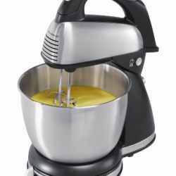 Hamilton Beach 6-Speed Classic Stand Mixer, Stainless Steel