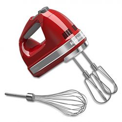 KitchenAid 7-Speed Digital Hand Mixer with Turbo Beater II Accessories and Pro Whisk - Empire Red