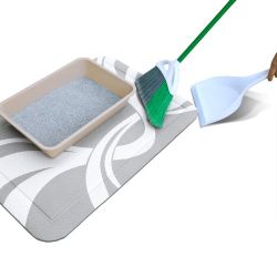 PetFusion SmartGrip EXTRA LARGE Cat Litter Mat, Gray, (35 x 24")