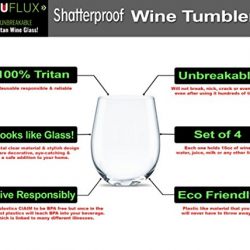 My Bottle Buddie Unbreakable Tritan Wine Glasses - Crystal Clear 4 Set
