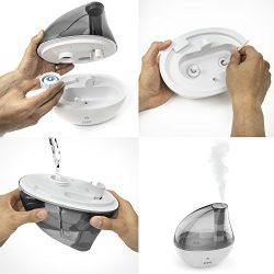 MistAire Silver Ultrasonic Cool Mist Humidifier