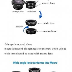 Pehael 3-In-1 Clip On 180 Degree Fish Eye Lens Plus