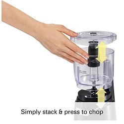 Hamilton Beach Stack & Press 3 Cup Chopper, Black