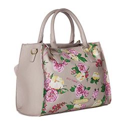 Betsey Johnson Womens Double Zip Satchel Grey/Multi One Size