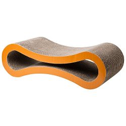 Cat Scratcher Cardboard Lounge, Durable Reversible Pet Scratching Pad and Sofa