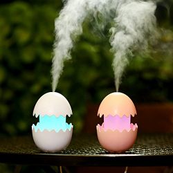 Fun Egg Humidifiers Color LED Lights Changing and Waterless Auto Shut-off