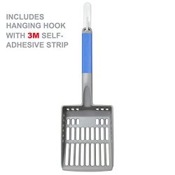 Flat leading edge to easily scoop UNDERNEATH cat litter