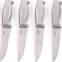 Oster Baldwyn 22-Piece Cutlery Block Set – Premium Stainless Steel Knives with Brushed Satin Finish