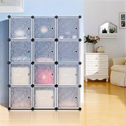 Plastic Wardrobe DIY Portable Closet Organizer with Doors