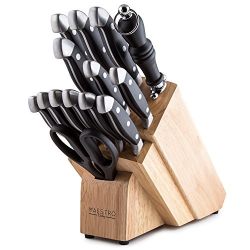 Maestro Cutlery Volken Series German High Carbon 15 Piece Knife Set