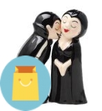 Vampire Love at First Bite Set of Kissing Salt and Pepper Shakers