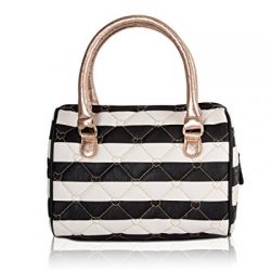 Luv Betsey Johnson Harlet Heart Medium Crossbody Satchel Bag - Stripe