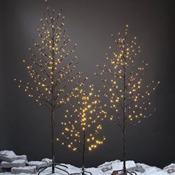 Lightshare 3Ft 112L Lighted Star Light Tree, Warm White, Brown Branch