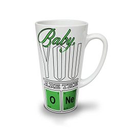 The One Chemistry Geek Periodic White Ceramic Latte Mug