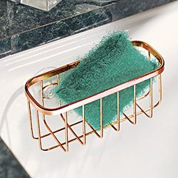 InterDesign Gia Suction Kitchen Sink Caddy, Sponge Holder