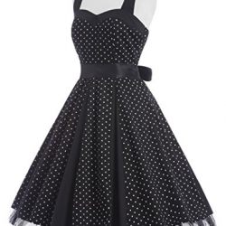 GRACE KARIN Women 50s Dress Halter Vintage Dresses