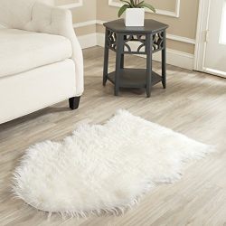 Safavieh Faux Silky Sheepskin Ivory Area Shag Rug