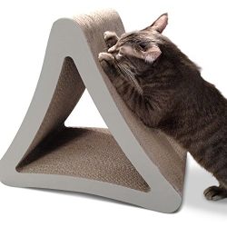 PetFusion 3-Sided Vertical Cat Scratching Post (Large Size, Warm Gray)