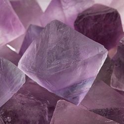 Natural Purple Fluorite Rhombus Crystal Stones for Tumbling & Jewelry Making – 0.8" to 1.5" Rough Quartz Points