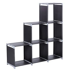 Storage Cube Closet Organizer Shelf 6-cube Cabinet Bookcase Black
