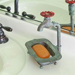 Rustic Spigot Faucet Counter top Bathroom Soap Dish Set