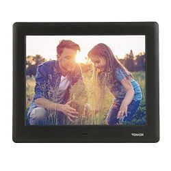 TENKER 7-inch HD Digital Photo Frame IPS LCD Screen with Auto-Rotate/Calendar/Clock Function, MP3/Photo/Video Player